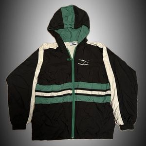 Green & Black Vintage Reebok Windbreaker